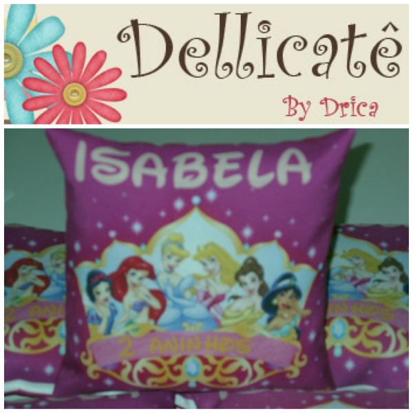 Almofada Personalizada Princesas 20x20