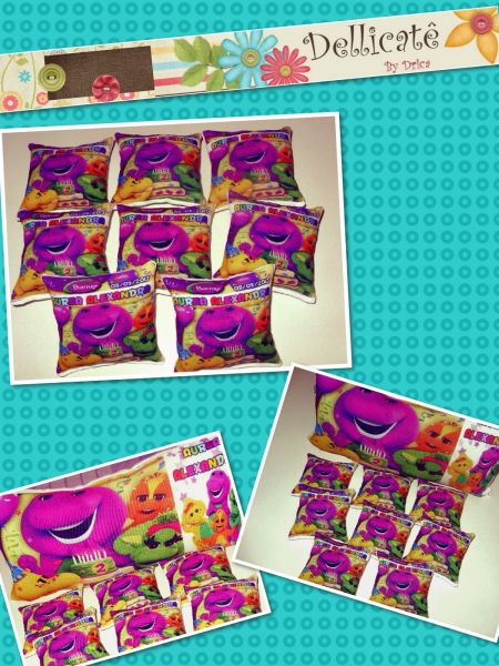 Almofada personalizada Barney 10x10