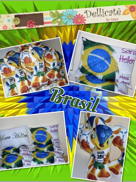 Almofadas Personalizadas Brasil Copa