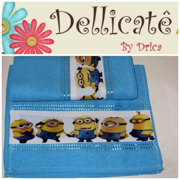 Toalhinha personalizada 28x45 Minion